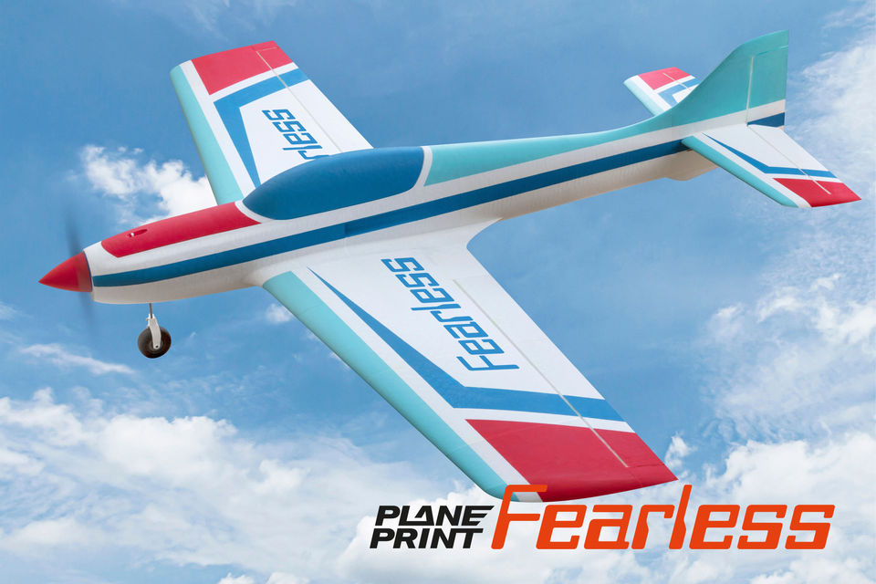 Planeprint Fearless, 3d printed rc model plane.