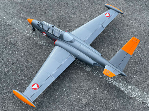 3d printed rc jet Fouga Magister.