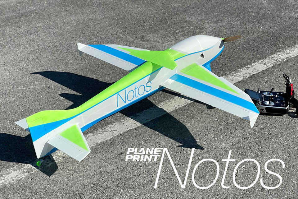 Planeprint Notos F3A Trainer, 3d printed rc model plane.