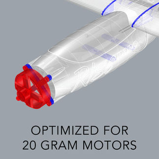 Innovative features of the 3d printed RC glider RISE nano