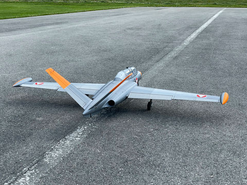 The 3d printed Fouga Magister starts.