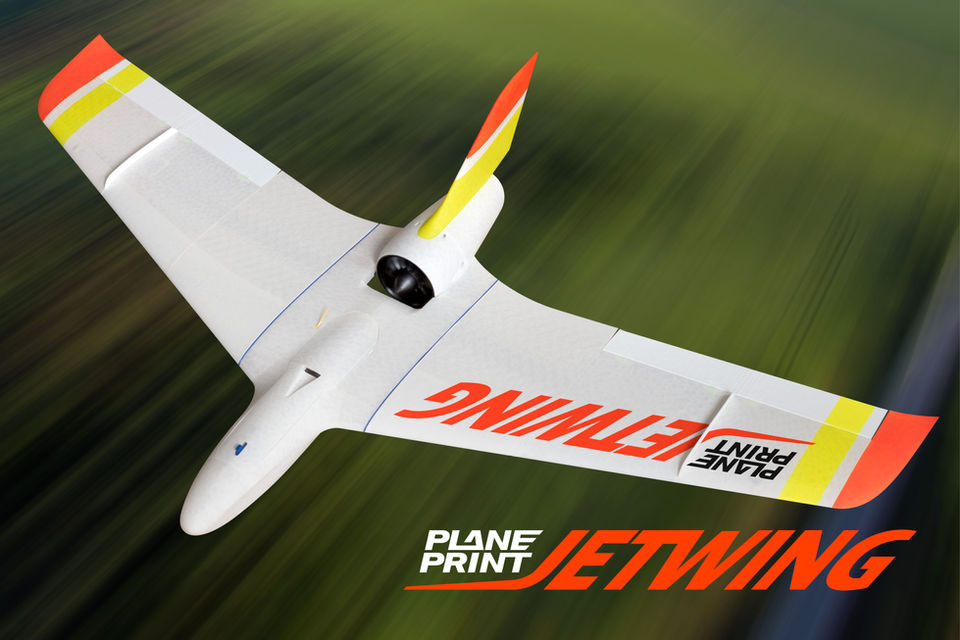 Planeprint Jetwing, 3d printed rc model plane.