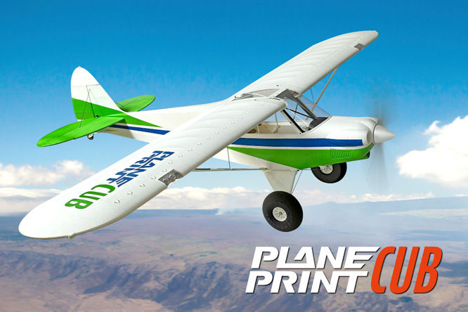 PLANEPRINT CUB, 3d printed rc model plane.