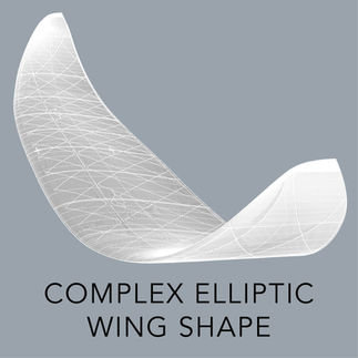 Complex elliptic wing shape of the Rise by Planeprint. 3d printed glider.