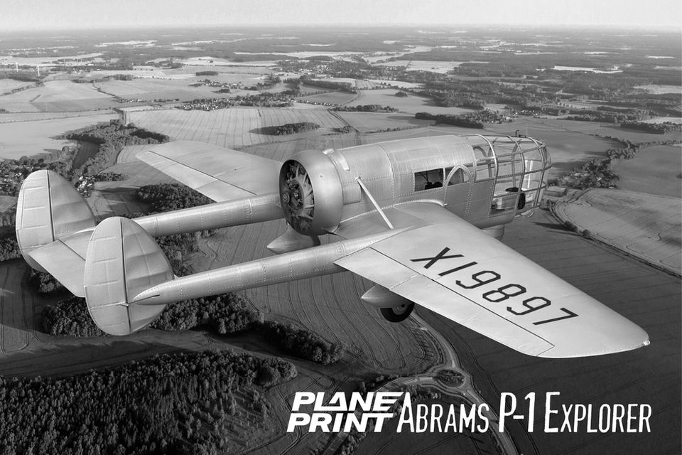 Planeprint Abrams P-1 Explorer, 3d printed rc model plane.
