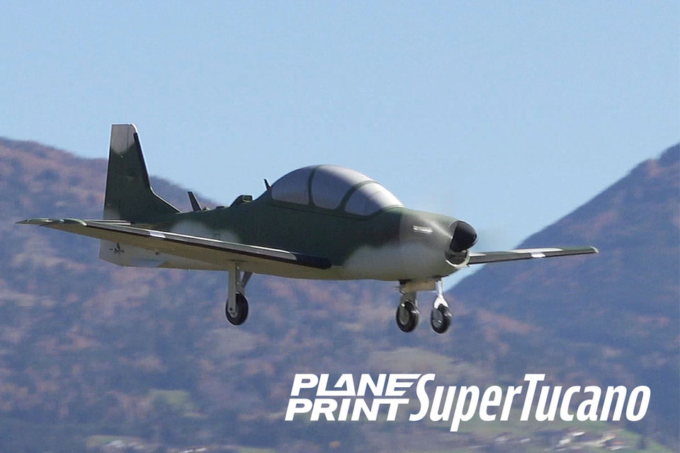 Planeprint Super Tucano, 3d printed rc model plane.