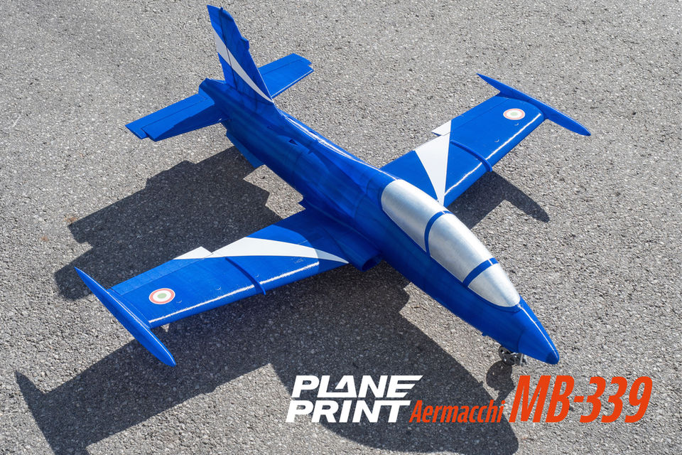 Planeprint Aermacchi MB-339, 3d printed rc model plane.