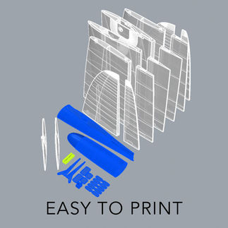 Innovative features of the 3d printed planeprint Halo