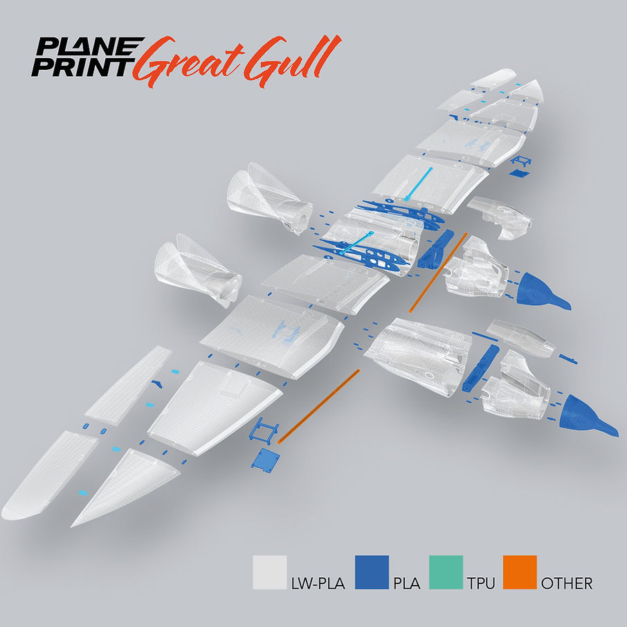 Planeprint Great Gull explo