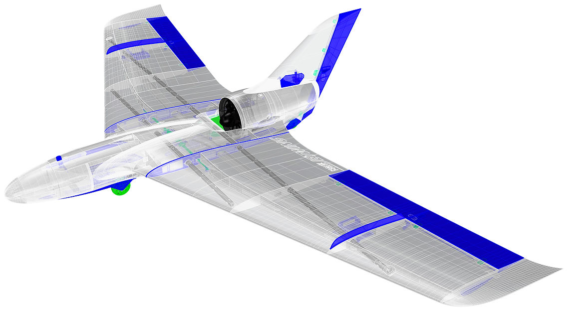 Jetwing 3d printed jet by Planeprint
