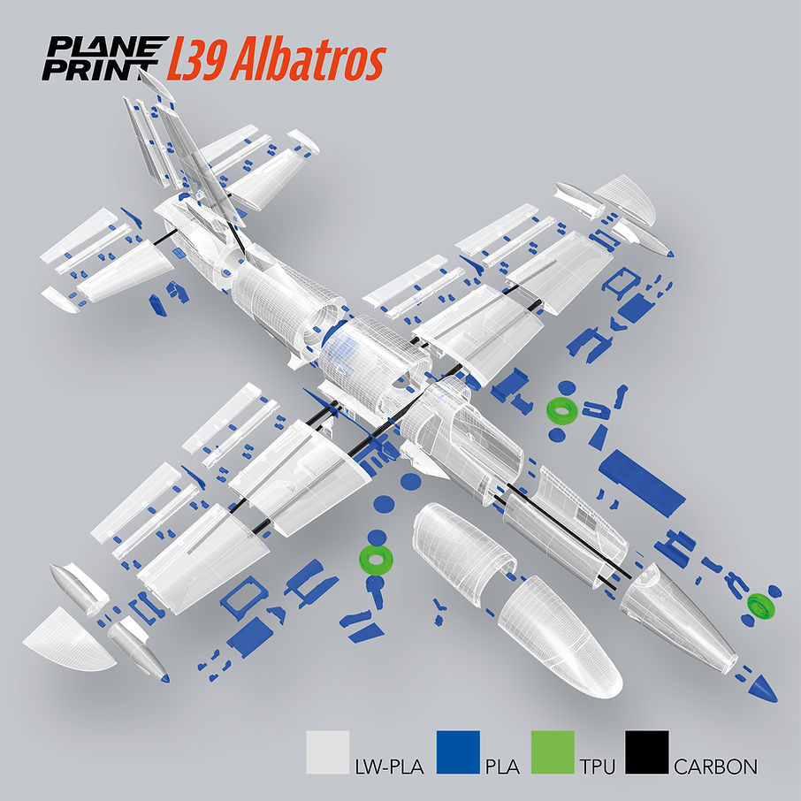 3d printing parts of the L39 Jet