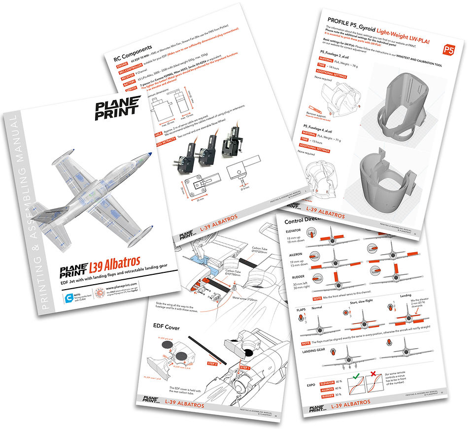 3d printing manual Planeprint L39 Albatros