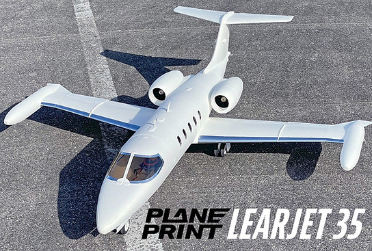 Planeprint Learjet 35 3d printed