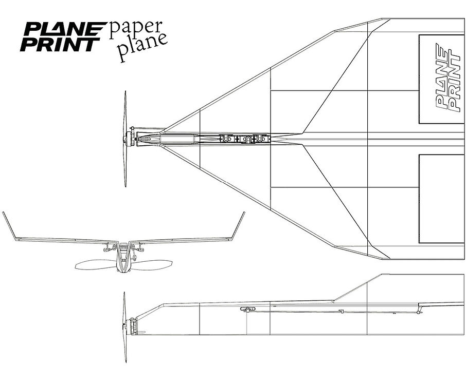 3d printable rc plane Paper Plane by Planeprint