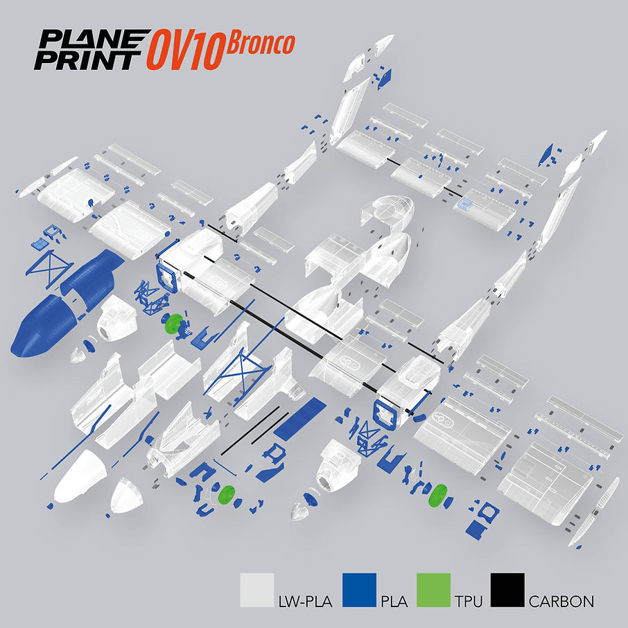 Planeprint OV10 Bronco all printed parts